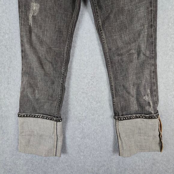 Allen B. by Allen Schwartz Jeans Womens Size 27 Cropped Gray Wash Cuffed Hem - Picture 5 of 16